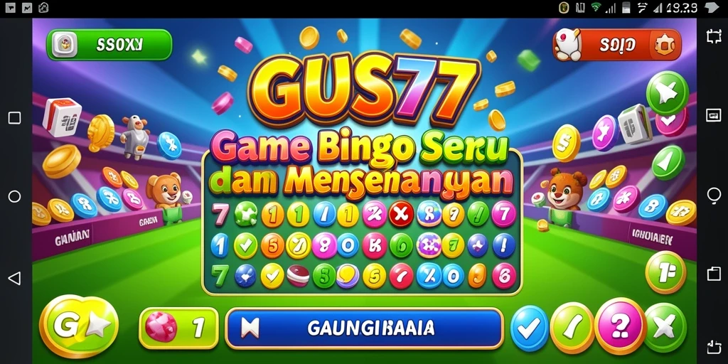 Tampilan gameplay GUS77 yang seru dengan pemain berkompetisi di Bingo.