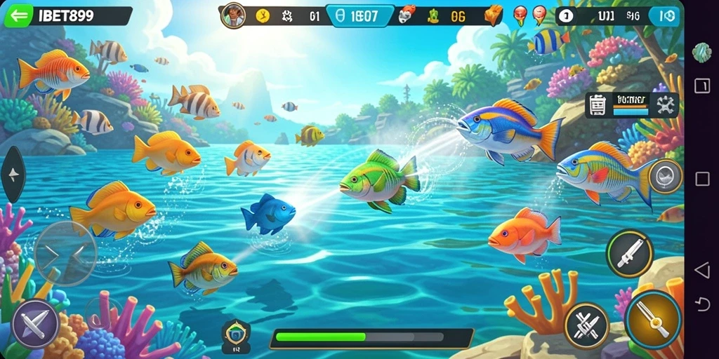 Tampilan seru dari pertandingan Tembak Ikan di IBET899.
