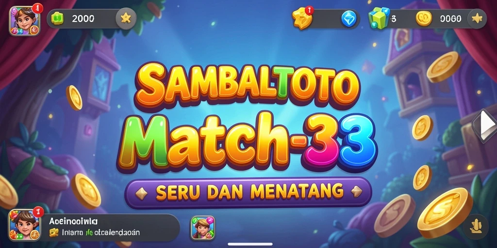 Screenshot utama SAMBALTOTO menampilkan keseruan gameplay Match-3.