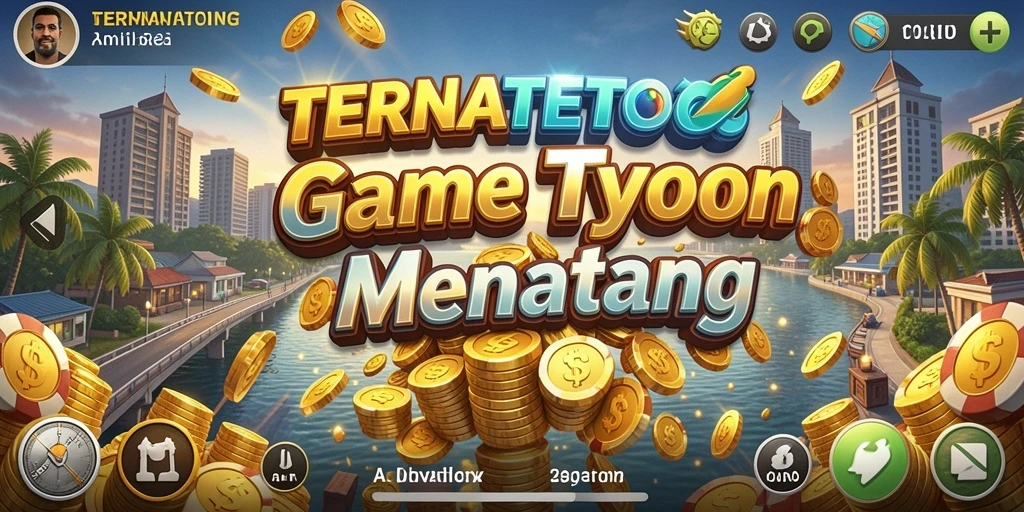 Screenshot gameplay TERNATETOTO yang menunjukkan strategi bisnis.